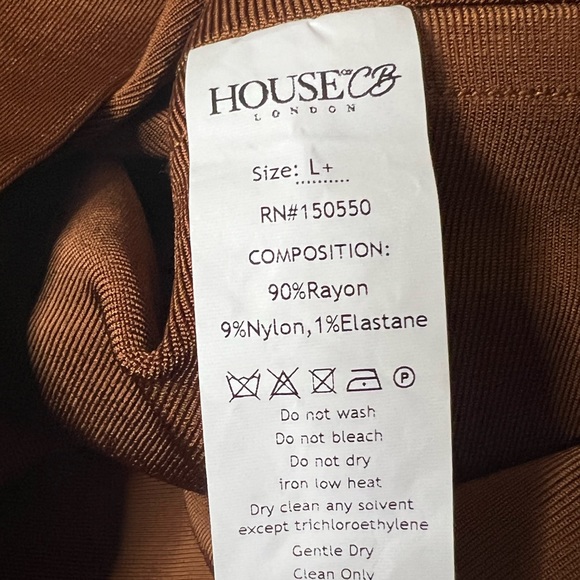 NWOT HOUSE OF CB AINA BROWN BANDAGE DRESS - Picture 11 of 11